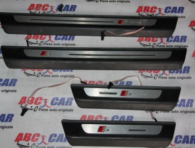 Set ornamente praguri S-line (iluminate) Audi Q7 4M 2016-prezent 4M0947417B