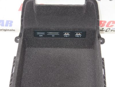 Buzunar depozitare cu panou USB/SIM/SD Audi A6 4K C8 2018-prezent 4N0035736A