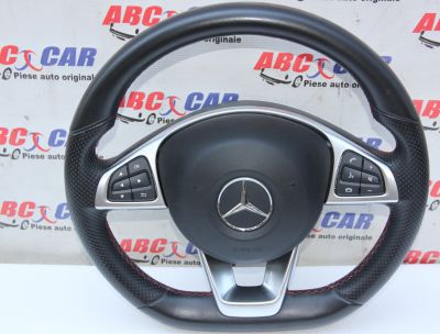 Volan din piele cu comenzi Mercedes C-Class W205 2014-prezent A0004603303
