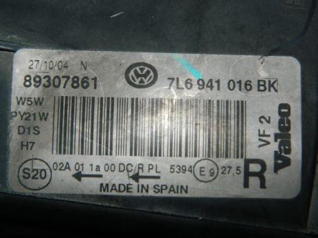 Far dreapta cu xenon VW Touareg (7L) 2003-2010 7L6941016BK