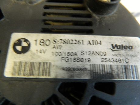 Alternator Valeo BMW Seria 3 E90 / E91 2005-2012 2.0 TDI 14V 100/180 Amp 7802261AI04