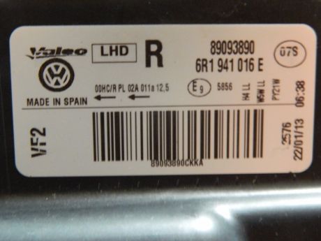 Far dreapta VW Polo 6R 2008-2014 6R1941016E