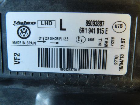 Far stanga VW Polo 6R 2008-2014 6R1941015E