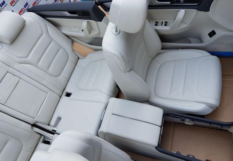 Interior complet din piele alba full electric cu memorie VW Touareg (7P) 2010-2018
