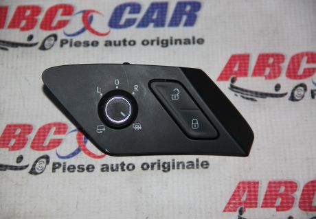 Panou butoane reglaj oglinzi si blocare usi VW Golf 7 2014-2020 5G0959565AJ