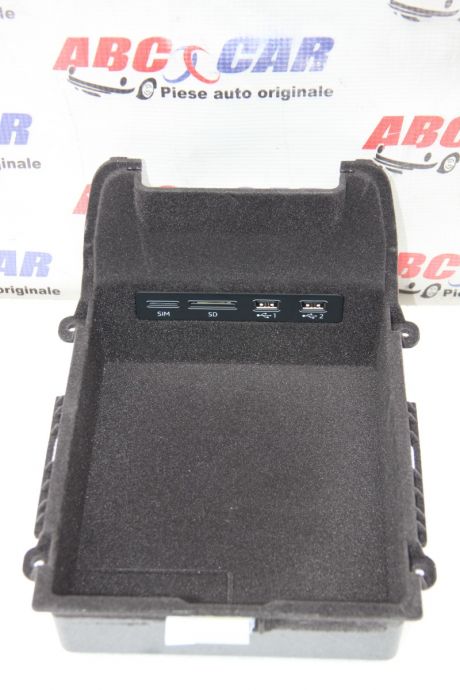 Buzunar depozitare cu panou USB/SIM/SD Audi A7 4K 2018-prezent 4N0035736A