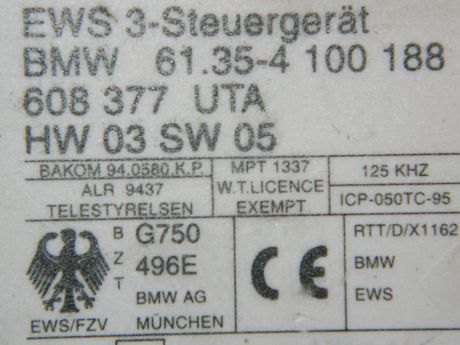 Imobilizator BMW Seria 5 E39 1998-2004 61.35-4 100 188