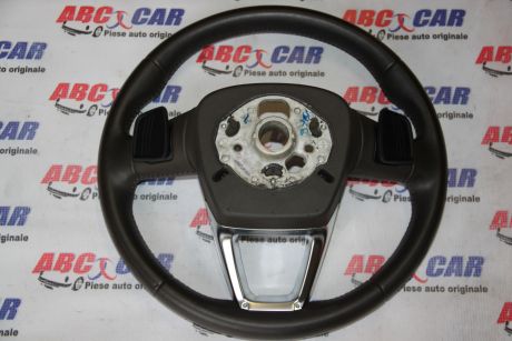 Volan din piele cu comenzi si padele Audi Q7 4M 2016-prezent 4M0419091B