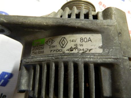 Alternator Renault Laguna 1 1994-2001 80Amp 14v 1.9 DTI 2542326B