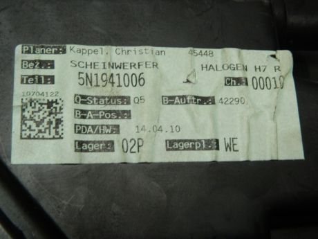 Far dreapta VW Tiguan (5N) 2007-2016 5N1941006