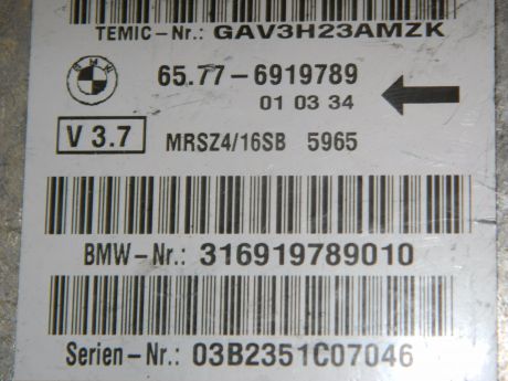 Calculator airbag BMW Seria 5 E39 1998-2004 6577-6919789