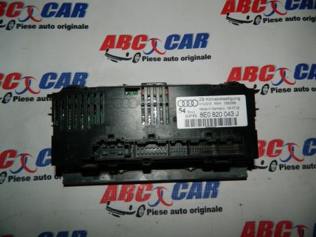 Panou comanda clima Audi A4 B6 8E 2000-2005 Cod: 8E0820043J