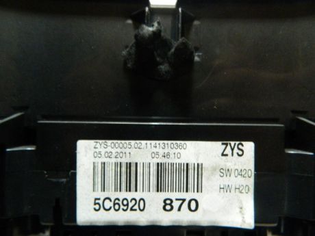 Ceasuri de bord VW Jetta (1K) 2005-2011 2.0 TFSI 5C6920870