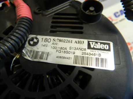 Alternator Valeo BMW X3 383 2003-2010 3.0 D 2006 14V 100/180 Amp 7802261AI03