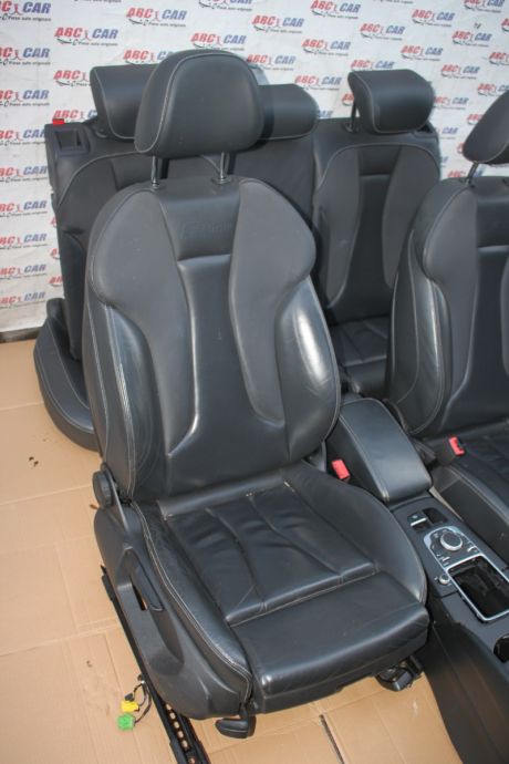 Interior din piele neagra S-line Audi A3 8V sedan 2013-2016