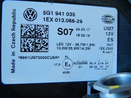 Far stanga full Led VW Golf 7 2017-2020 facelift 5G1941035