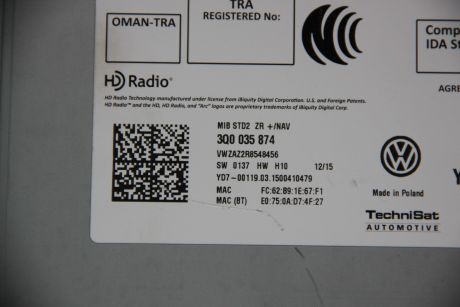 Magazie CD-uri VW Golf 7 2014-2020 3Q0035874