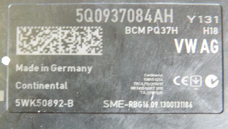 Bordnetz Skoda Octavia 3 (5E3) 2013-2019 1.6 TDI 5Q0937084AH