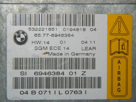 Calculator airbag BMW Seria 5 E60/E61 2.5 Diesel 2005-2010 6577-6946384