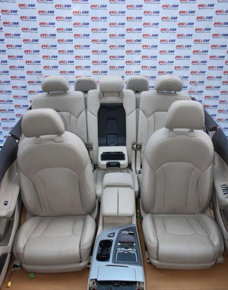 Interior din piele crem full electric cu memorii (7 locuri) Audi Q7 4M 2016-prezent
