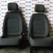 Scaune fata electrice maro inchis din material VW Passat B7 2010-2014