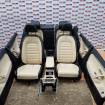Interior din piele crem+negru complet VW Passat CC 2008-2016
