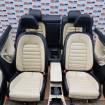 Interior din piele crem+negru complet VW Passat CC 2008-2016