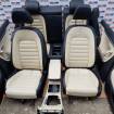 Interior din piele crem+negru complet VW Passat CC 2008-2016